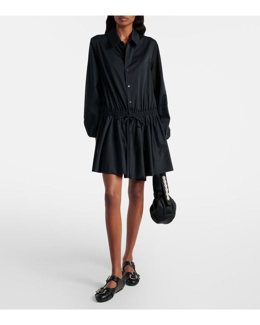 Noir Kei Ninomiya Black Cotton Shirt Dress