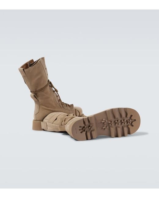 J.W. Anderson Brown Leather Combat Boots for men