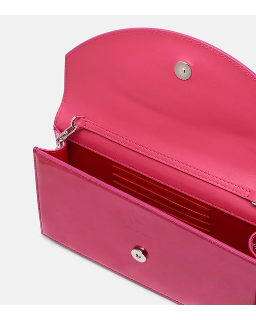 Christian Louboutin Pink Loubi54 Patent Leather Clutch
