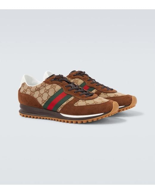Gucci Brown Re-Motion Sneaker, Suede for men