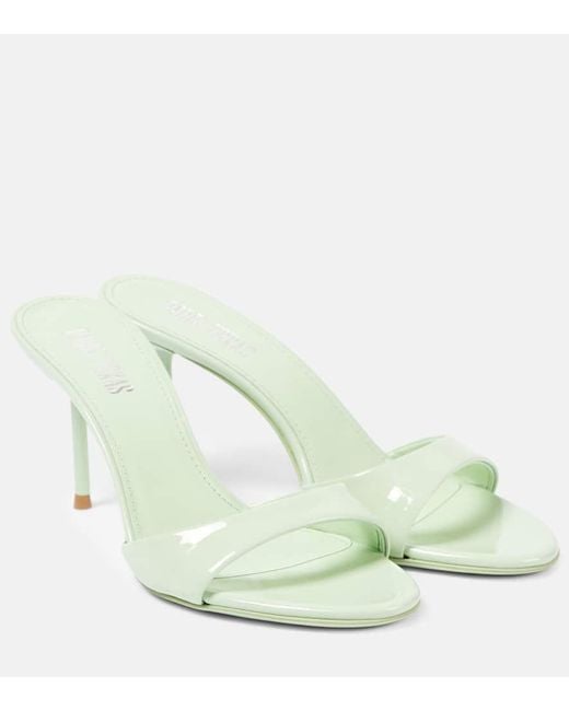 Paris Texas Green Lidia 70 Patent Leather Mules