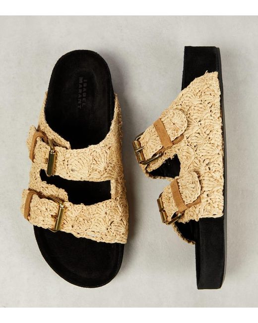 Isabel Marant Black Lennyo Platform Sandals