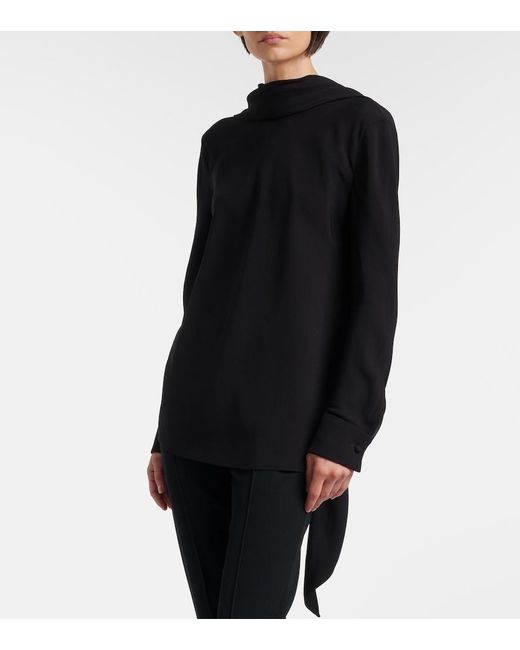The Row Blue Evo Draped Top