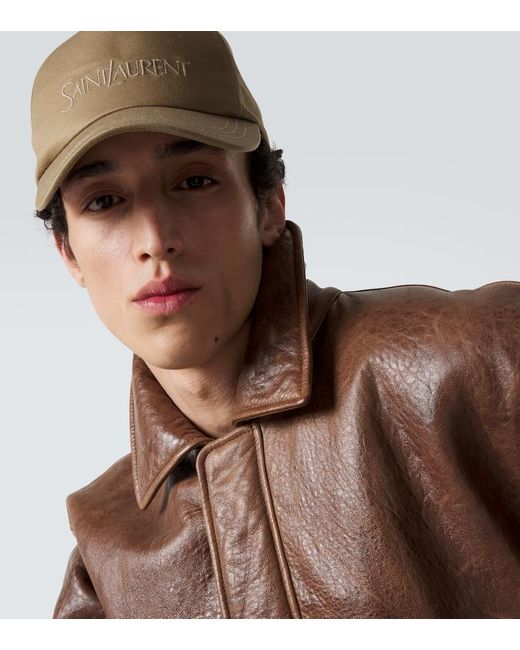 Saint Laurent Natural Baseball Hat