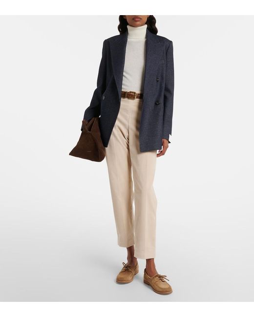 Eleventy Natural Cotton Corduroy Straight Pants