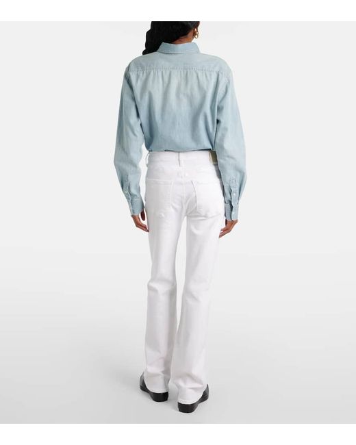 Citizens of Humanity White Lilah High-Rise Bootcut Jeans