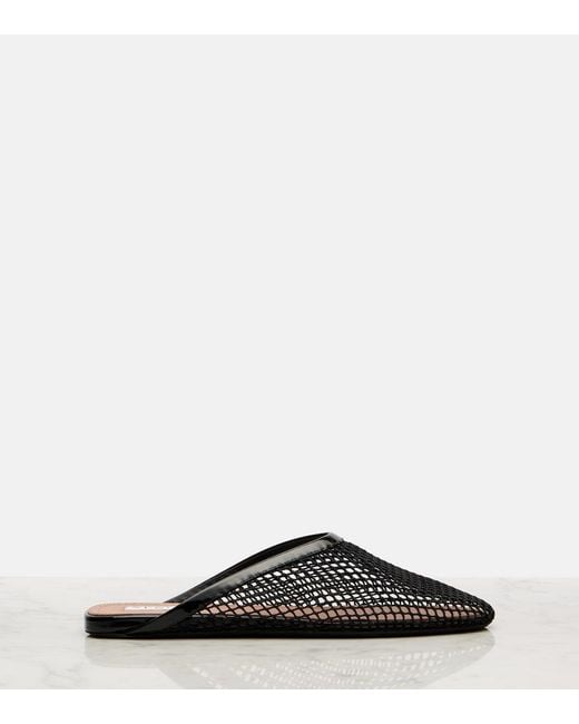 Alaïa Black Fishnet Mules