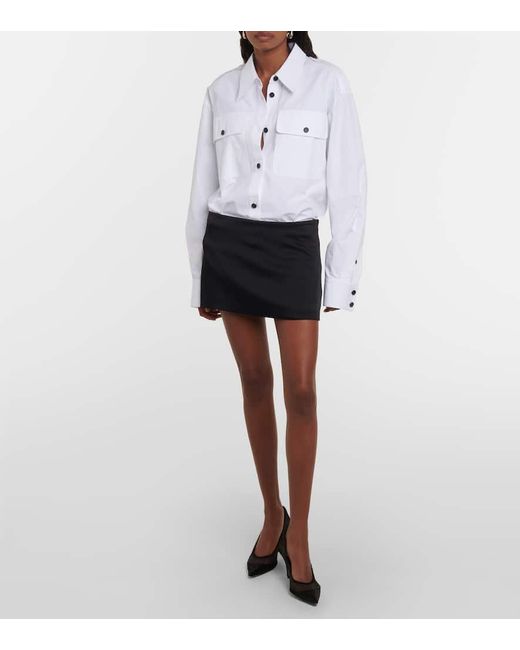 Minifalda Jett de crepe Khaite de color Black