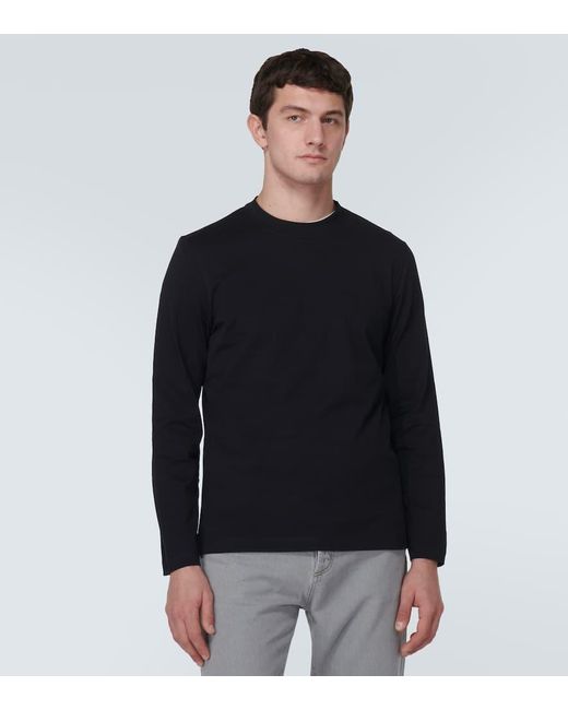 Brunello Cucinelli Pullover Aus Baumwolle in Black für Herren