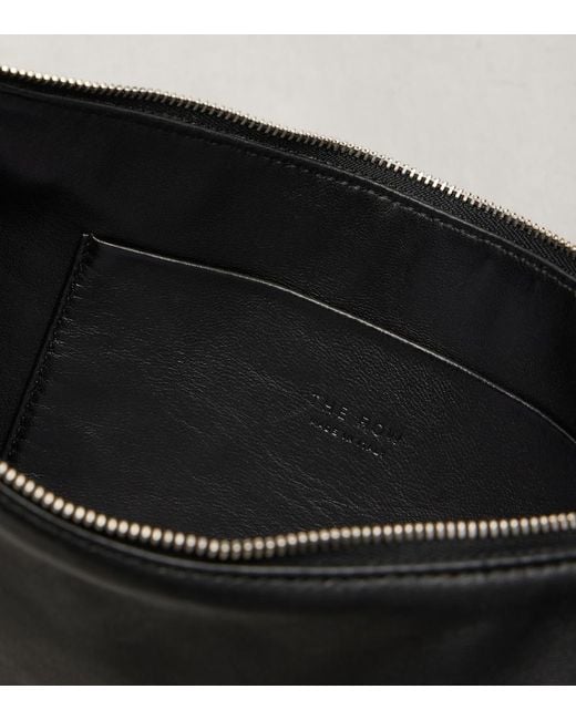 The Row Black Izzy Leather Shoulder Bag