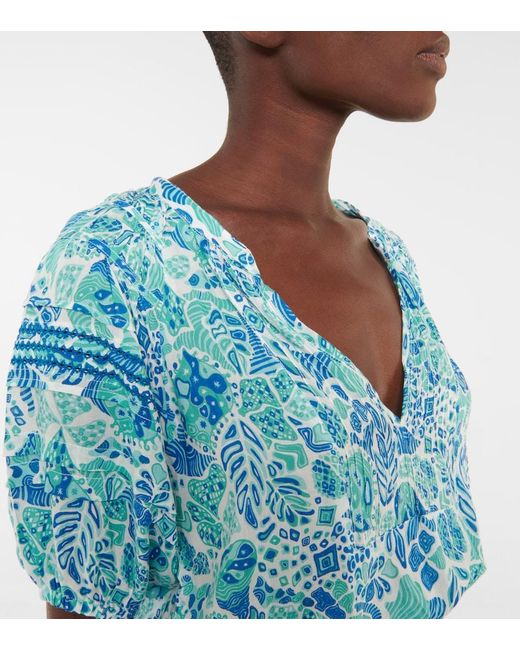 Poupette Blue Bona Printed Minidress