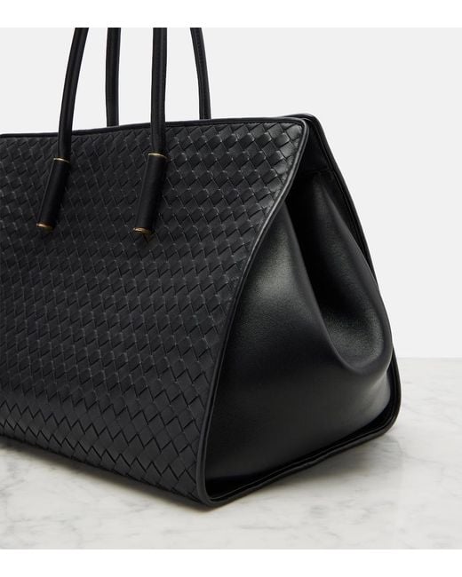 Bottega Veneta Black Tote Bag Barbara Medium Aus Leder