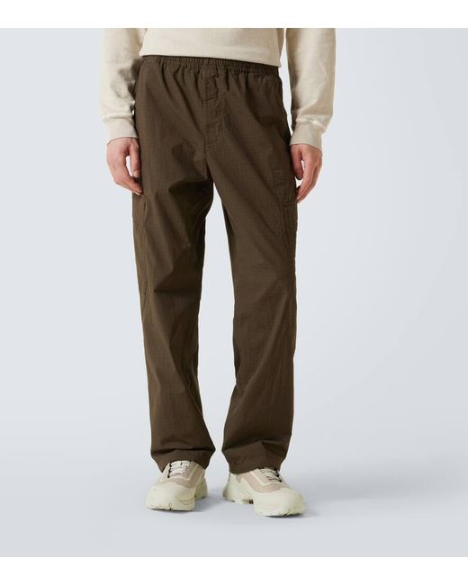 Pantalones Rectos En Mezcla De Algodon Stone Island de hombre de color Gray