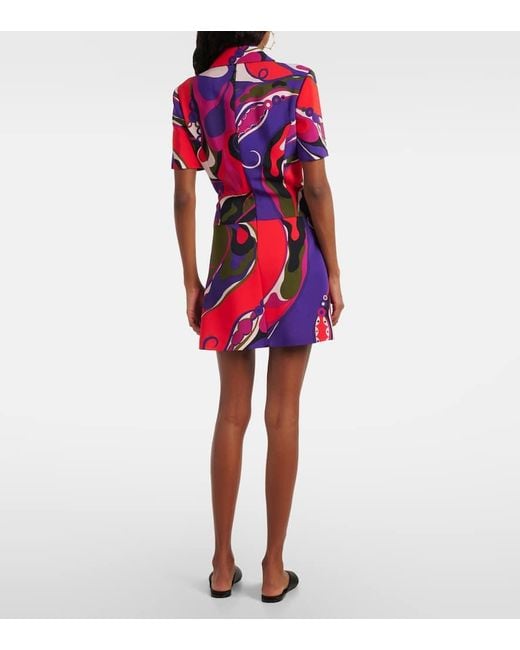 Emilio Pucci Red Orchidee Polo Dress