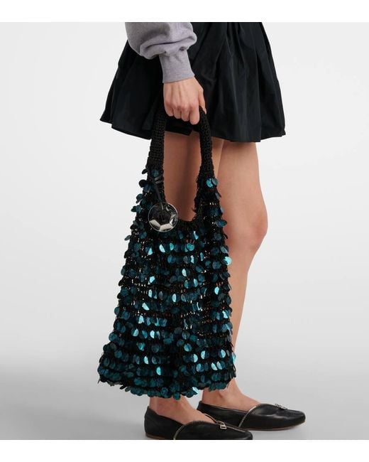 JW Anderson Sequined Mesh Tote Bag in Blue | Lyst