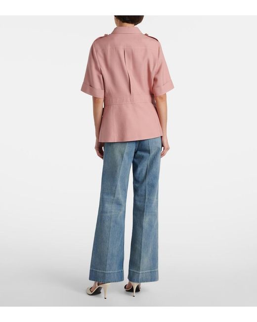 Valentino Pink Cashmere And Cotton Jacket