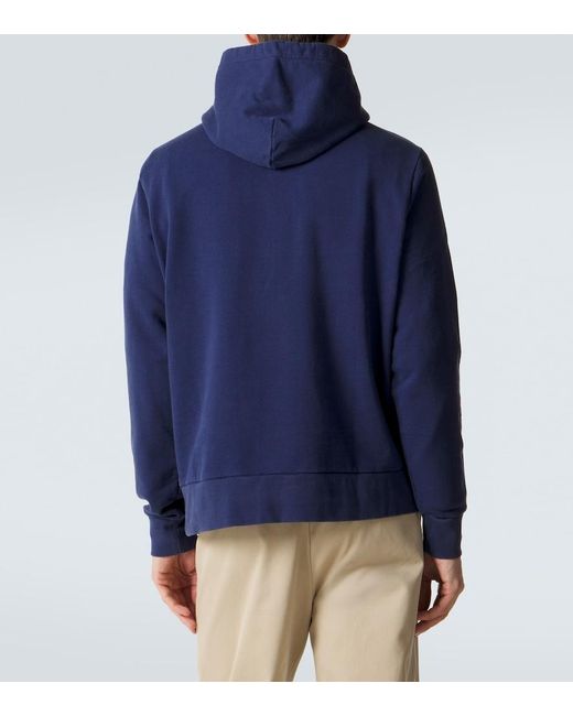 Polo Ralph Lauren Blue Loopback Cotton Hoodie for men