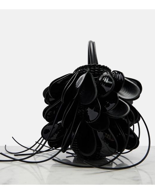 Loewe Black Shell Small Leather Bucket Bag
