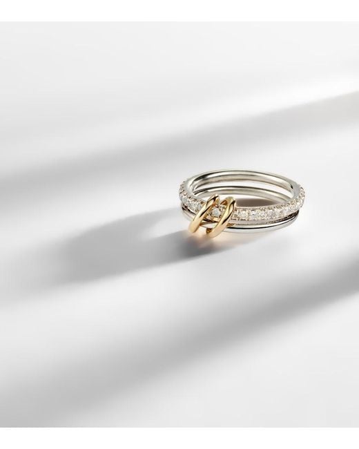 Spinelli Kilcollin Metallic Marigold Sterling And 18Kt Ring With Diamonds