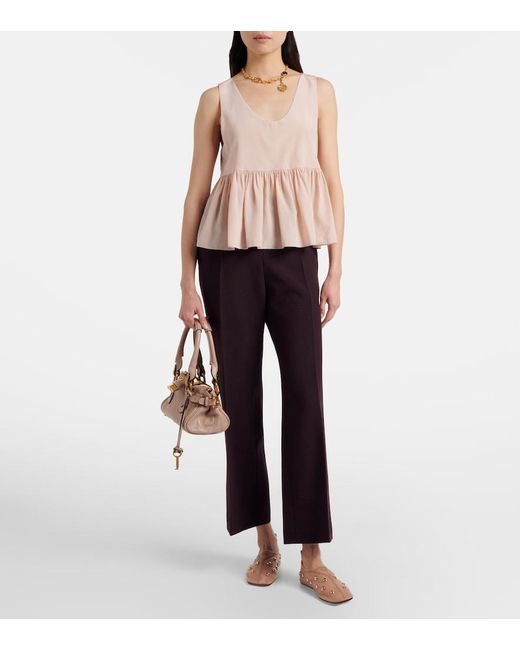 Chloé Pink Rita Studded Mesh Flats