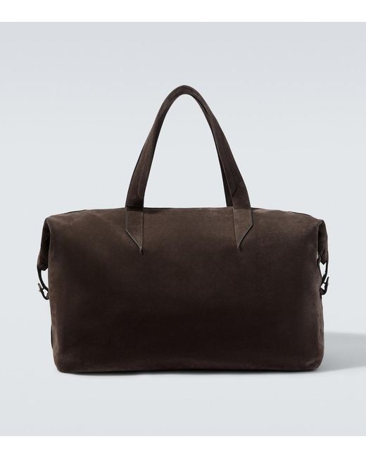 Metier Black Nomad Weekend Suede Duffel Bag for men