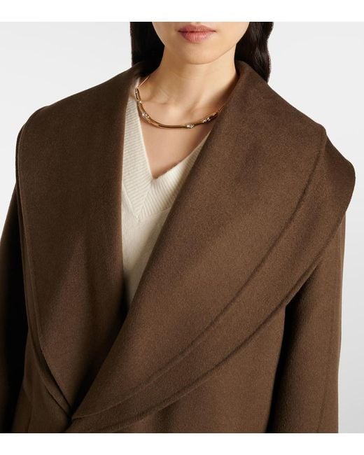 Rohe Brown Scarf-Detail Wool Coat