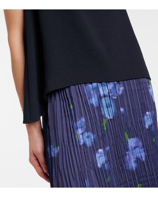 Vince Blue Asymmetric Draped Top
