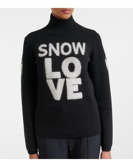 Toni Sailer Black Vanessa Intarsia Wool Sweater
