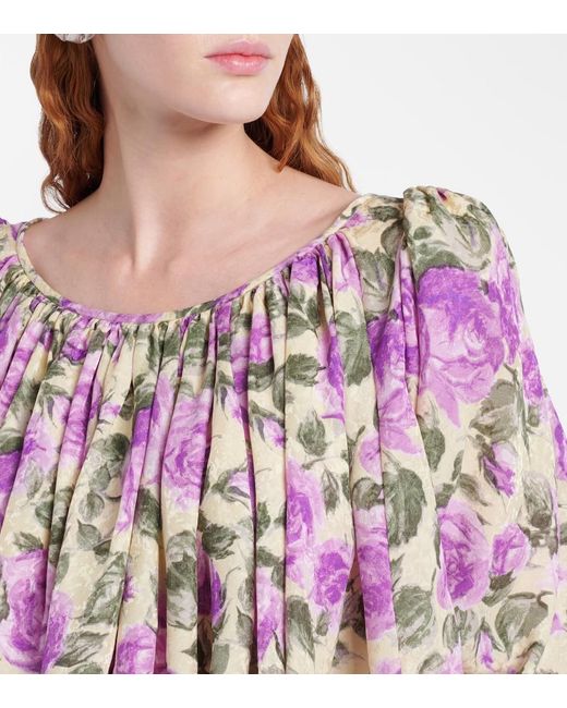 Chloé Pink Printed Silk Top