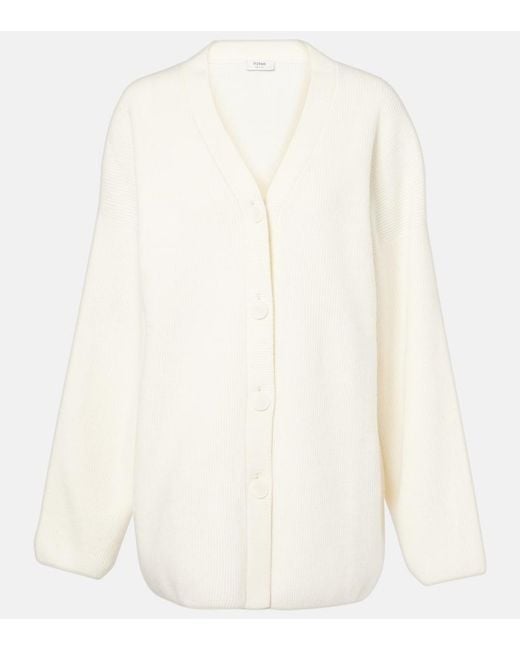 FFORME White Cody Wool And Cashmere Cardigan