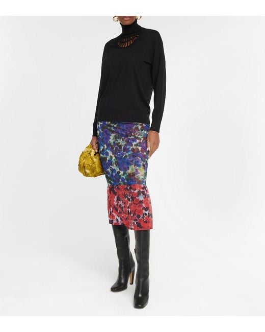 Dries Van Noten Black Turtleneck Wool Sweater