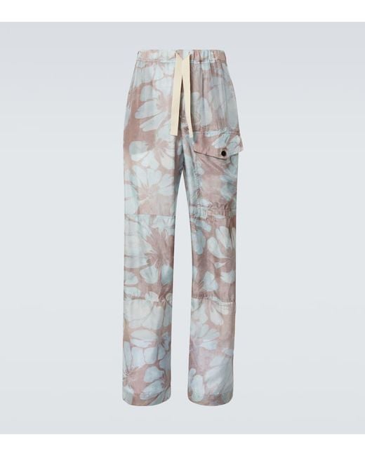 Pantaloni A Gamba Larga di Dries Van Noten in Gray da Uomo