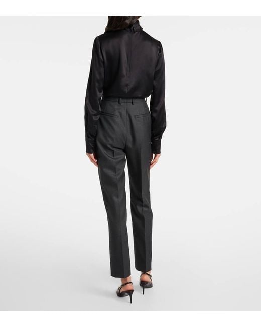 Dolce & Gabbana Gray Wool Slim Pants