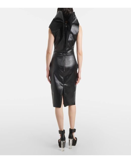 Vestido De Fiesta En Mezcla De Algodon Rick Owens de color Black