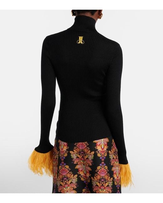 LaDoubleJ Black High Kick Cashmere And Silk Turtleneck Sweater