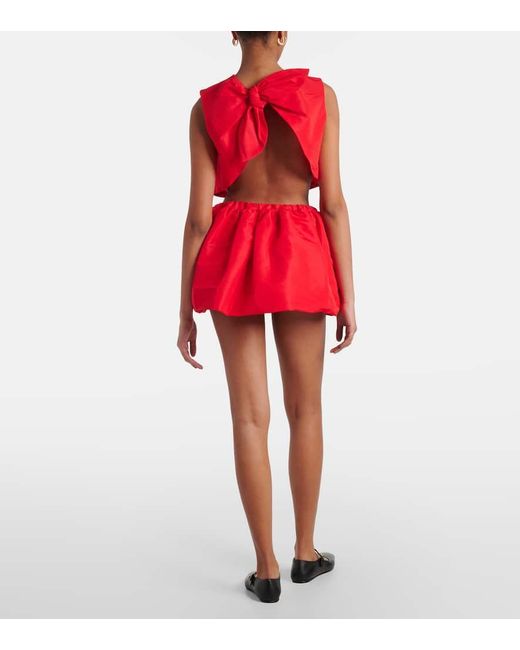 Patou Red Volume Miniskirt
