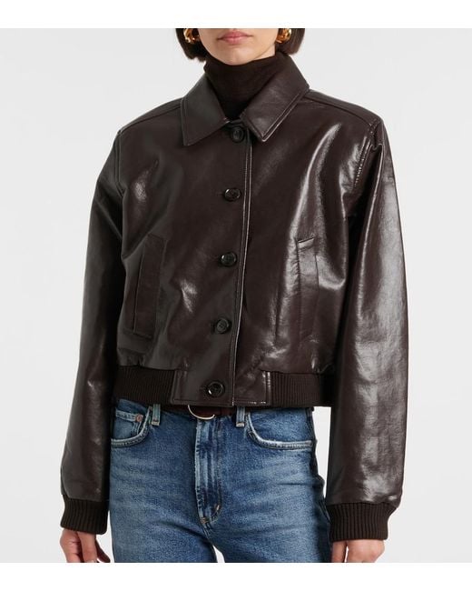 Citizens of Humanity Black Lola Leather Bomber Jacket