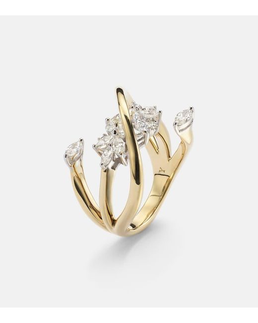 Anillo Golden Strada De Oro De 18 Ct Con Diamantes YEPREM de color Metallic