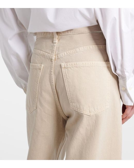Agolde Natural Low Curve Mid-Rise Barrel-Leg Jeans