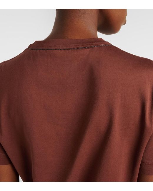 Brunello Cucinelli Red Cotton Jersey T-Shirt