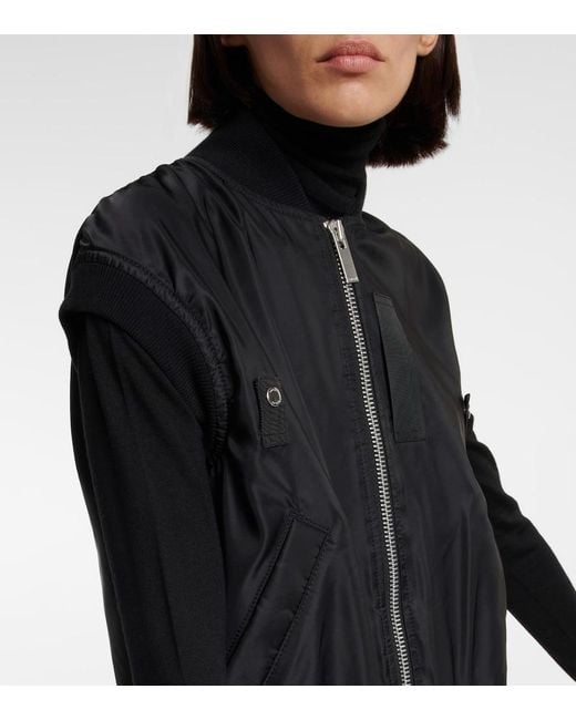Sacai Black Nylon Vest
