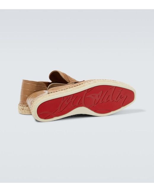 Christian Louboutin Paquepapa No Back Brown Espadrilles for men