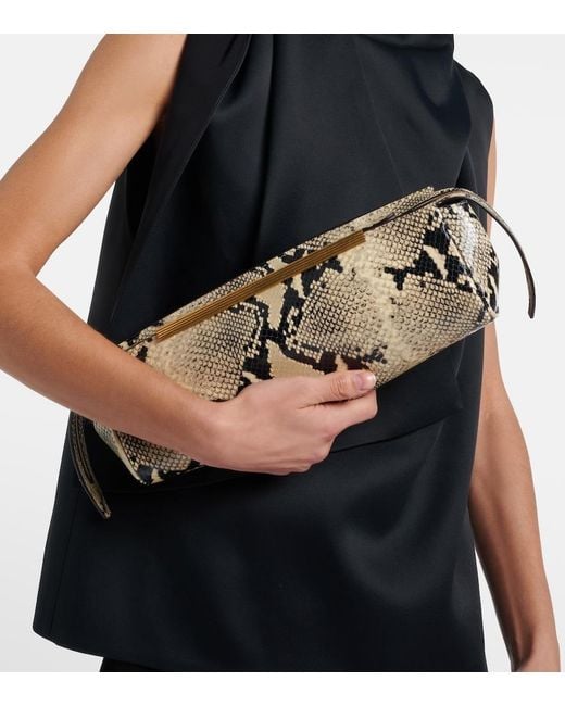 Khaite Metallic Donna Leather Clutch