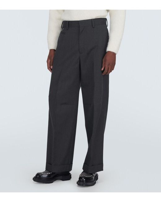 Undercover Gray Wool Straight Pants for men