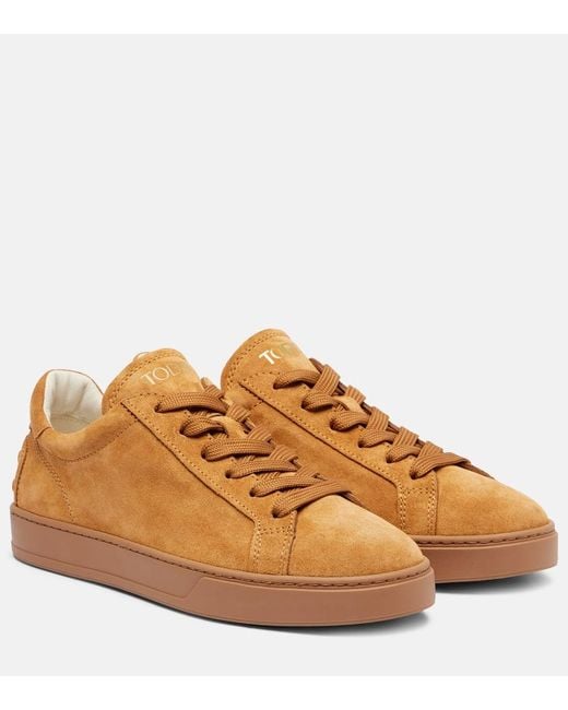 Tod's Brown Sneakers Aus Veloursleder