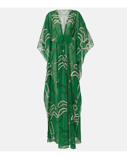 Robe longue imprimee Johanna Ortiz en coloris Green