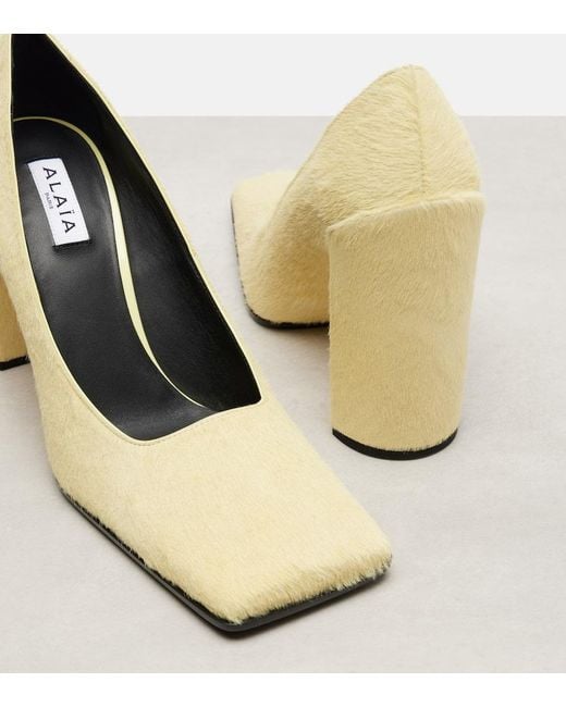 Alaïa Yellow Calf Hair Pumps