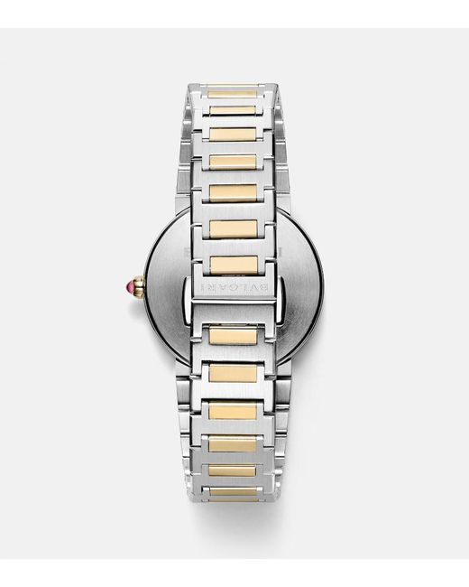 BVLGARI Metallic Embellished 33Mm 18Kt And Stainless Steel Watch