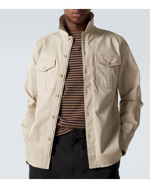Moncler Natural Cotton Gabardine Shirt for men