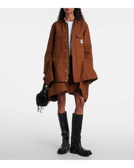 X Carhartt Chaqueta De Lona De Algodon Sacai de color Brown